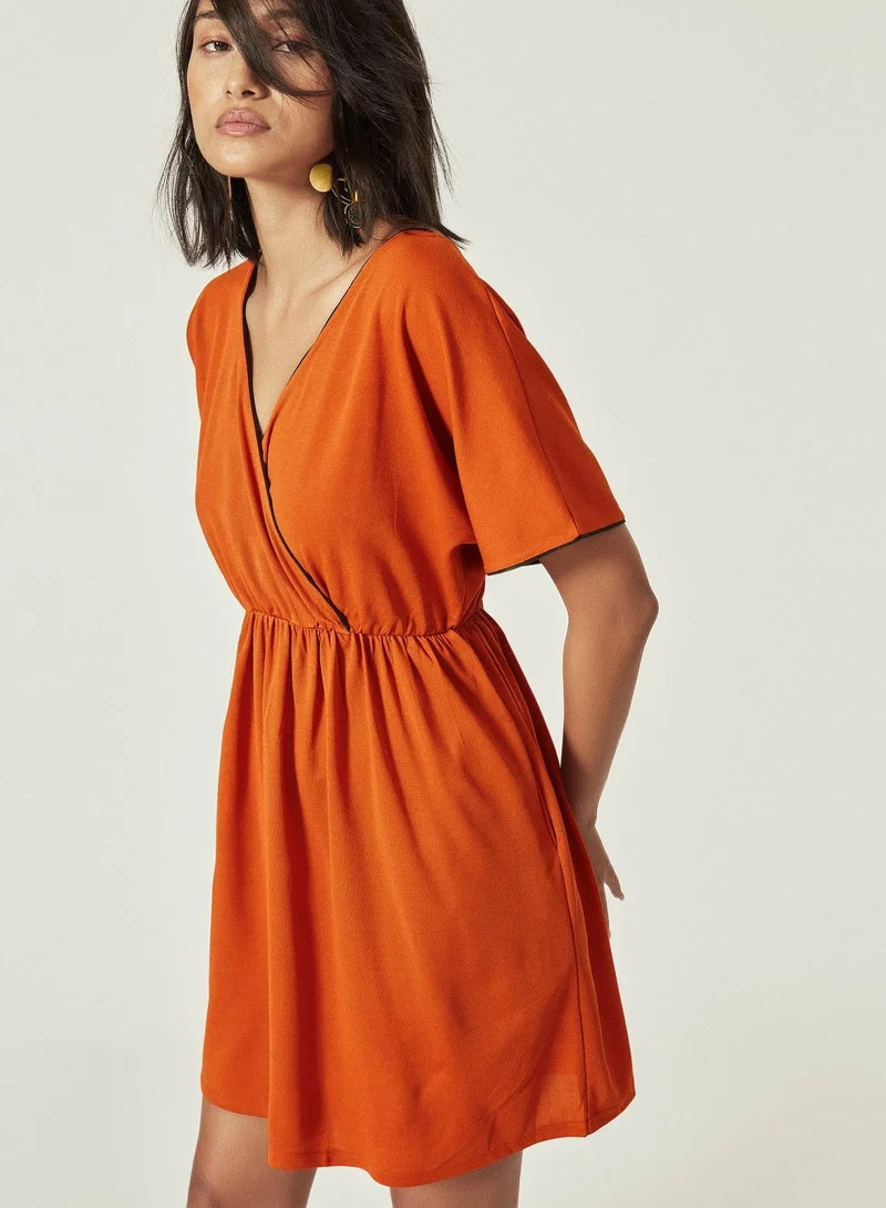 The Label Life Textured Overlap Dress